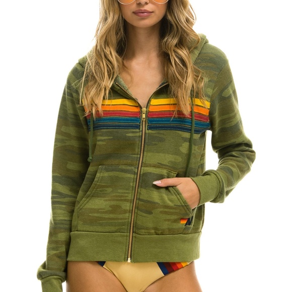 UBER-COOL, ON TREND--RARE Aviator Nation CAMO ZIP UP Jacket - Picture 1 of 1